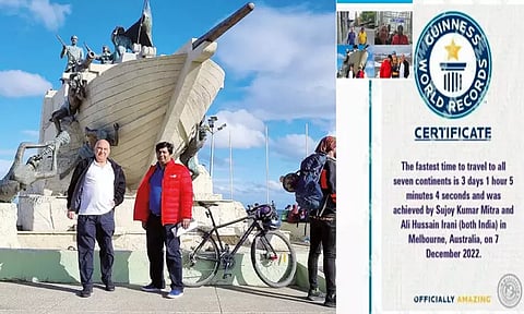 7 கண்டங்களுக்கு அதிவேகமாக பயணித்து சாதனை