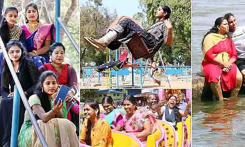 முக்கொம்பு-காவிரி கரைகளில் அலைமோதிய மக்கள் கூட்டம்