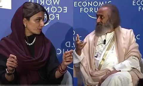 பாகிஸ்தான் பெண் மந்திரியை திணறவைத்த ஆன்மீக குரு ஸ்ரீ ஸ்ரீ ரவிசங்கர்