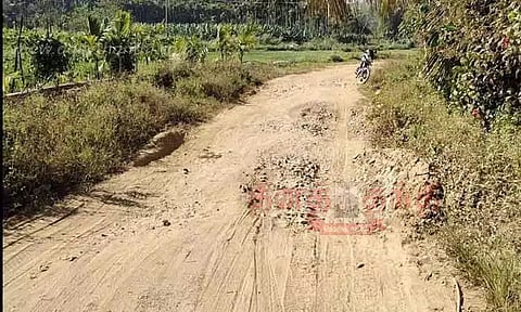 ஒற்றவயல்-பாலம் வயல் இடையே குண்டும், குழியுமான சாலையில் பரிதவிக்கும் வாகன ஓட்டிகள்-உரிய நடவடிக்கை எடுக்க வலியுறுத்தல்