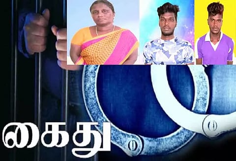 விவசாயியை குத்தி கொன்ற பெண் உள்பட 3 பேர் கைது
