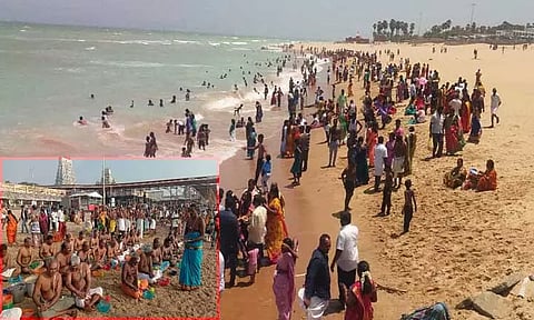 தை அமாவாசை: திருச்செந்தூர், கன்னியாகுமரி கடற்கரையில் குவிந்த மக்கள்