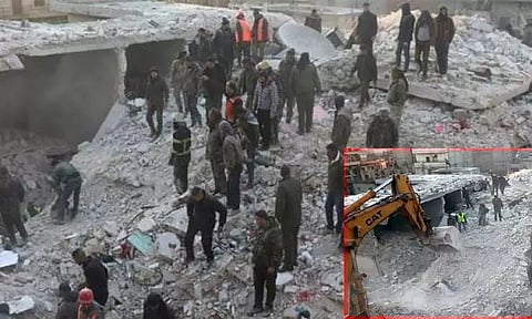 சிரியாவில் 5 மாடிக்கட்டிடம் இடிந்து விழுந்து விபத்து: 16 பேர் உயிரிழப்பு !