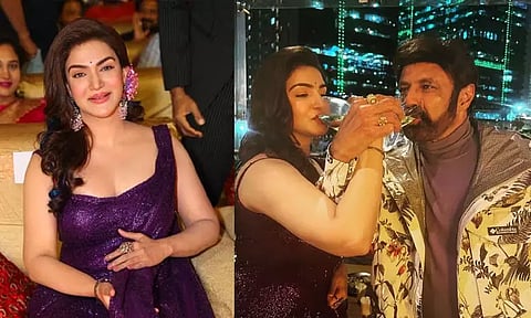 சக்சஸ் பார்ட்டியில் ஹீரோயினுடன் மது அருந்திய மூத்த நடிகர்...!