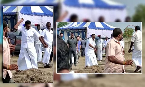 கோபத்தில் திமுக தொண்டர்கள் மீது கல்லை தூக்கி எறிந்த அமைச்சர் நாசர் - பரபரப்பு காட்சிகள்
