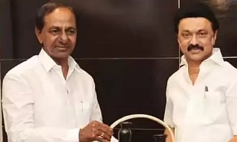 புதிய தலைமை செயலக திறப்பு விழா: முதல்-அமைச்சர் மு.க.ஸ்டாலினுக்கு சந்திரசேகர் ராவ் அழைப்பு