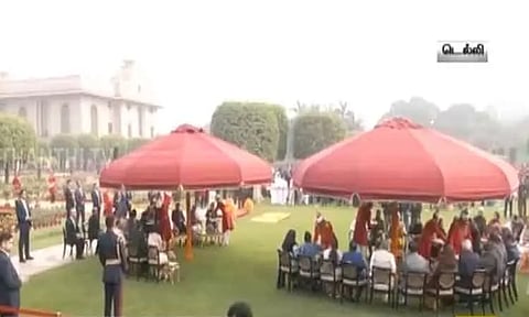 ஜனாதிபதி மாளிகையில் தேநீர் விருந்து - பிரதமர் மோடி, எகிப்து அதிபர் பங்கேற்பு