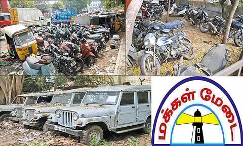 வழக்குகளில் பிடிபட்டு துருப்பிடித்த நிலையில் குவிந்து கிடக்கும் வாகனங்கள் ஏலம்விடப்படுமா? பொதுமக்கள் எதிர்பார்ப்பு