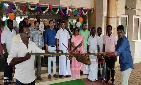 டிரோன் மூலம் நகராட்சி பகுதிகளை அளவீடு செய்யும் பணி