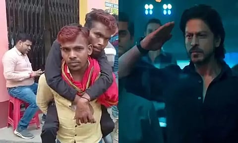 பதான் படம் பார்க்க... பீகார்-மேற்கு வங்காளம் வரை மாற்று திறனாளி சகோதரரை தோளில் சுமந்து சென்ற நபர்