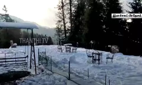 இமாச்சல பிரதேசத்தில் கடும் பனிப்பொழிவு - வெப்பநிலை மைனஸ் 8.3 டிகிரியாக பதிவு