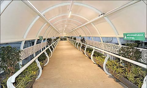 ரிப்பன் மாளிகையில் எழில்மிகு ஆகாய நடை மேம்பாலம்