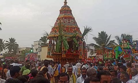 பல்பாக்கி ஓங்காளியம்மன் கோவில் தேரோட்டம்திரளான பக்தர்கள் பங்கேற்பு