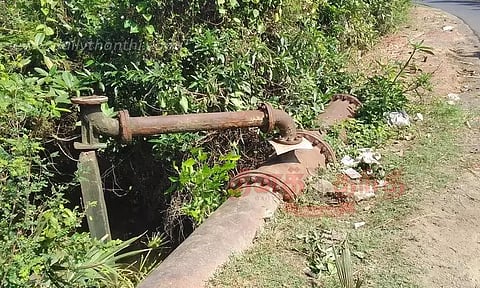 கீழ்வேளூர் அருகே உடைந்த குடிநீர் குழாய் சரிசெய்யப்பட்டது