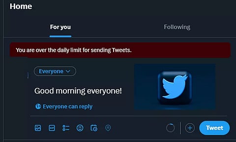 'தினசரி டுவிட் வரம்பை தாண்டிவிட்டீர்கள்' உலக அளவில் முடங்கிய டுவிட்டர்....! பயனாளர்கள் டுவிட் செய்யமுடியாமல் தவிப்பு...!