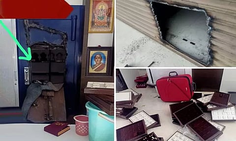 நகைக்கடையின் ஷட்டரை துளையிட்டு 9 கிலோ தங்கம் கொள்ளை - சென்னையில் துணிகர சம்பவம்