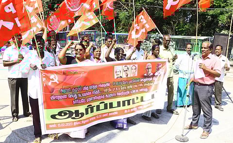 இந்திய கம்யூனிஸ்டு கட்சி ஆர்ப்பாட்டம்