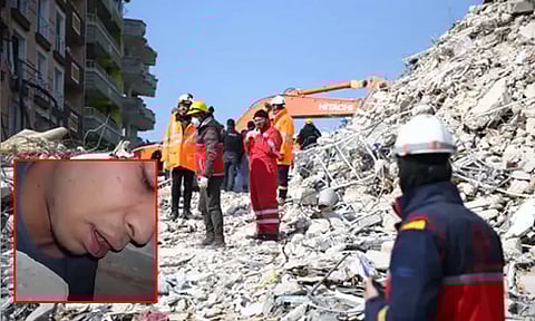 துருக்கி நிலநடுக்கத்தில் சிக்கிய திக் திக் தருணங்கள்... அதிரும் கட்டிடங்கள்; மாணவனின் அதிர்ச்சி வீடியோ