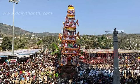 மலை மாதேஸ்வரா கோவிலில் தேரோட்டம்