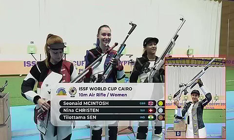 உலக கோப்பை துப்பாக்கி சுடுதல் போட்டி: வெண்கல பதக்கம் வென்றார் திலோத்தமா சென்