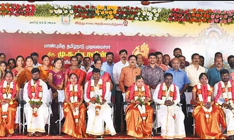 கோவில்கள் சார்பில் 2-ம் கட்டமாக 161 ஜோடிகளுக்கு இலவச திருமணம்