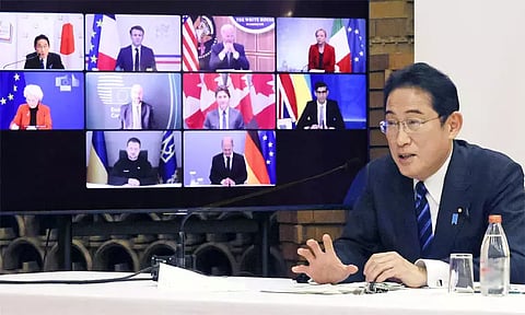 ரஷியா மீது கூடுதல் பொருளாதார தடைகள் விதிக்க 'ஜி7' நாடுகளின் தலைவர்கள் முடிவு