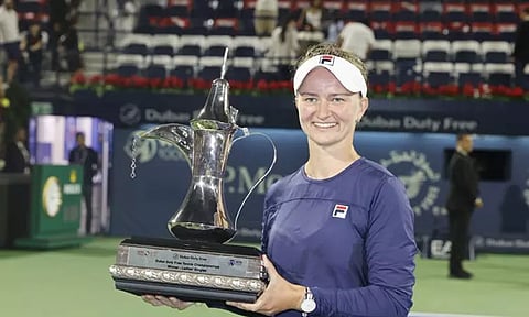 துபாய் ஓபன் டென்னிஸ்: செக்குடியரசு வீராங்கனை கிரெஜ்சிகோவா 'சாம்பியன்'