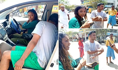 பட்டப்பகலில் காருக்குள் எல்லை மீறிய ஆண் நண்பர்; நடுரோட்டில் மல்லுக்கட்டிய துணை நடிகை