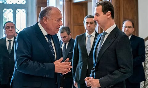 பூகம்பத்தால் பாதிக்கப்பட்ட சிரியாவுக்கு எகிப்து வெளியுறவு மந்திரி பயணம்