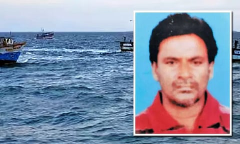 காசிமேட்டில் இருந்து கடலுக்கு மீன் பிடிக்க சென்ற மீனவர் வலையில் சிக்கி பலி