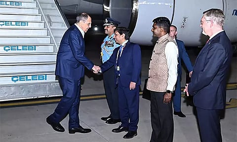 ஜி-20 மாநாட்டில் பங்கேற்க இந்தியா வந்தடைந்தார் ரஷிய வெளியுறவு மந்திரி