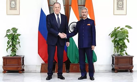 ரஷிய வெளியுறவு மந்திரியுடன் ஜெய்சங்கர் பேச்சுவார்த்தை
