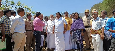 தேனி மாவட்டத்தில்வளர்ச்சி திட்டப் பணிகளை அமைச்சர்கள் ஆய்வு