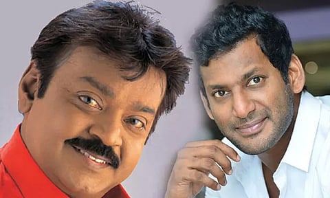 நடிகர் சங்க கட்டிடத்தில் விஜயகாந்துக்கு பாராட்டு விழா - நடிகர் விஷால் பேட்டி