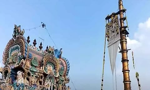 திருவாரூர் தியாகராஜர் கோவில் ஆழித்தேரோட்ட விழா கொடியேற்றத்துடன் தொடக்கம்