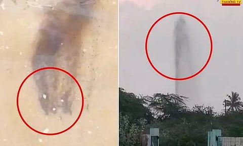 நாகூர் அருகே பட்டினச்சேரியில் கச்சா எண்ணெய் குழாயில் இருந்து மீண்டும் கச்சா எண்ணெய் கசிவு