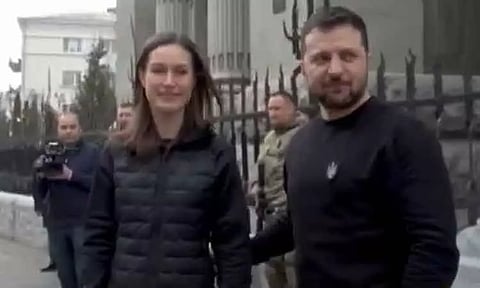 போருக்கு மத்தியில் உக்ரைன் சென்றார் பின்லாந்து பிரதமர் சன்னா மரின்