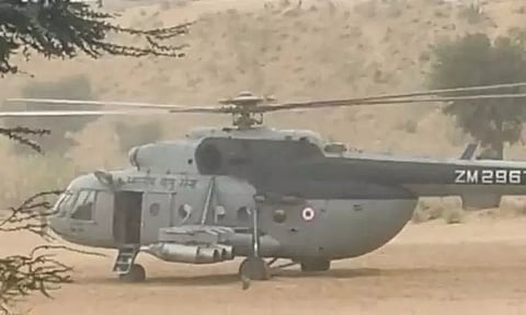 ராஜஸ்தானில் விமானப்படை ஹெலிகாப்டர் அவசரமாக தரையிறக்கம்
