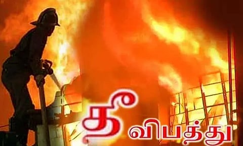 மறைமலைநகர் பசுமை உரக்குடிலில் பயங்கர தீ விபத்து