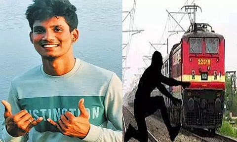 கூடுவாஞ்சேரி ரெயில் நிலையம் அருகே தண்டவாளத்தில் தலை வைத்து வாலிபர் தற்கொலை