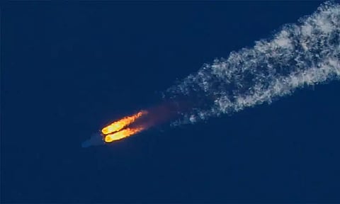 நேபாள வான் பகுதியில் தீப்பிடித்து எரிந்த சீன ராக்கெட்