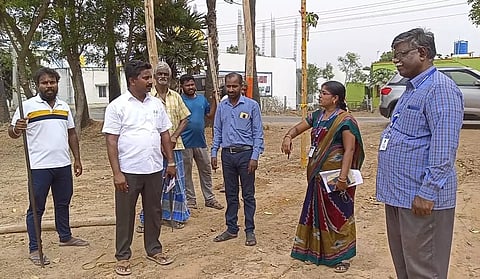 எருது விடும் விழா நடைபெறும் இடத்தை அதிகாரி ஆய்வு