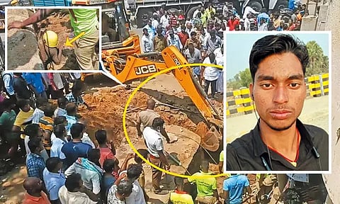 மழைநீர் கால்வாய் தூர்வாரும்போது சுவர் சரிந்ததில் படுகாயம் அடைந்த தொழிலாளி சிகிச்சை பலனின்றி சாவு