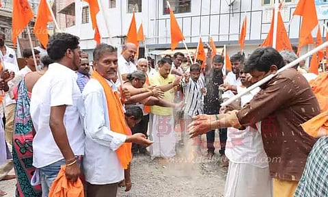 திருவண்ணாமலையில் இந்து அமைப்பினர் 2-வது நாளாக போராட்டம்