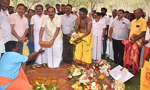 ரூ.10 கோடியில் போட்டி தர்வு பயிற்சி மைய கட்டிட பூமி பூஜை