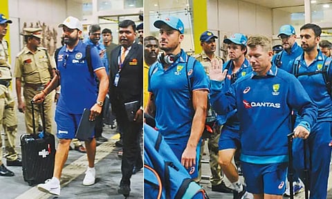 இந்தியா, ஆஸ்திரேலியா வீரர்கள் சென்னை வந்தனர்