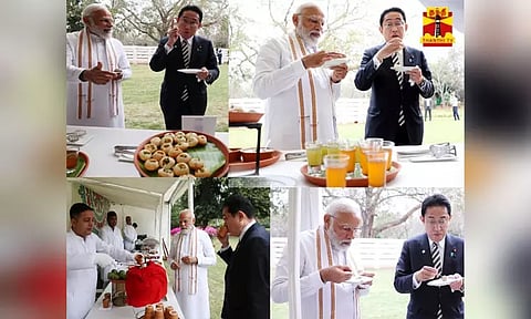 பானிபூரியை ரசித்து ருசித்து, சாப்பிட்ட ஜப்பான் பிரதமர் கிஷிடா..!