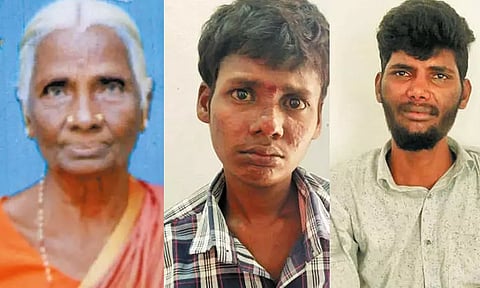 மூதாட்டியை படுகொலை செய்து நகை கொள்ளை - 2 பேர் கைது