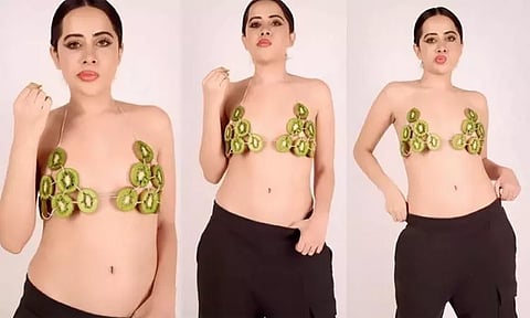 "கிவி பழதுண்டுகளால் ஆன மேலாடையுடன் உர்பி ஜாவித்" ருசித்துப் பார்க்க நமக்கு அதிர்ஷ்டமில்லை ரசிகர்கள் கமெண்ட்