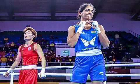 உலக குத்து சண்டை சாம்பியன்ஷிப் இறுதி போட்டிக்கு முன்னேறிய நீத்து காங்காஸ்